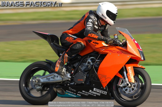 2008-05-11 Monza 0109 Superstock 1000 - 7 Mahr Rene - KTM 1190 RC8